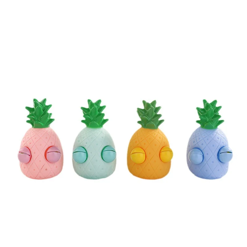 Cartoon Cute Funny Eyeball Burst Squeeze Toy Creative Children Adult Stress Relief Toys Fruit Pineapple Pinch Music Fidget Toys