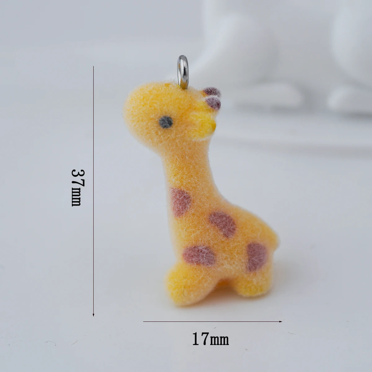 20pcs Cartoon Flocking Resin Animal Charms Cute Plush Doll Pendants For Necklaces Keychains Making DIY Jewelry Accessories