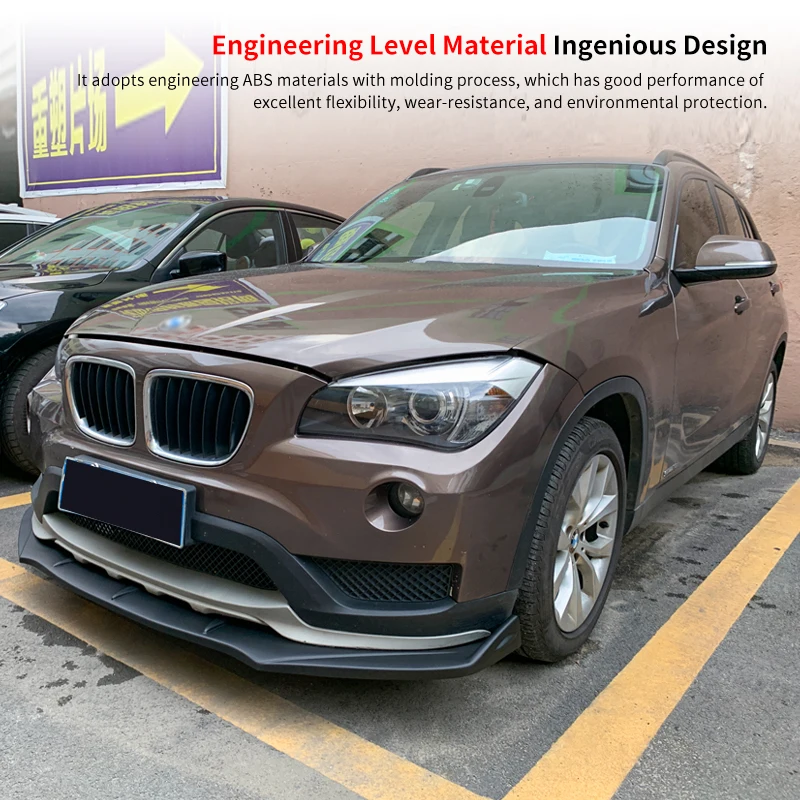 Picture 7: Car For BMW X1 E84 2011-2015 Front Bumper Splitter Lip Body Kit Spoiler Diffuser Deflector Accessories Carbon Fiber Look ABS