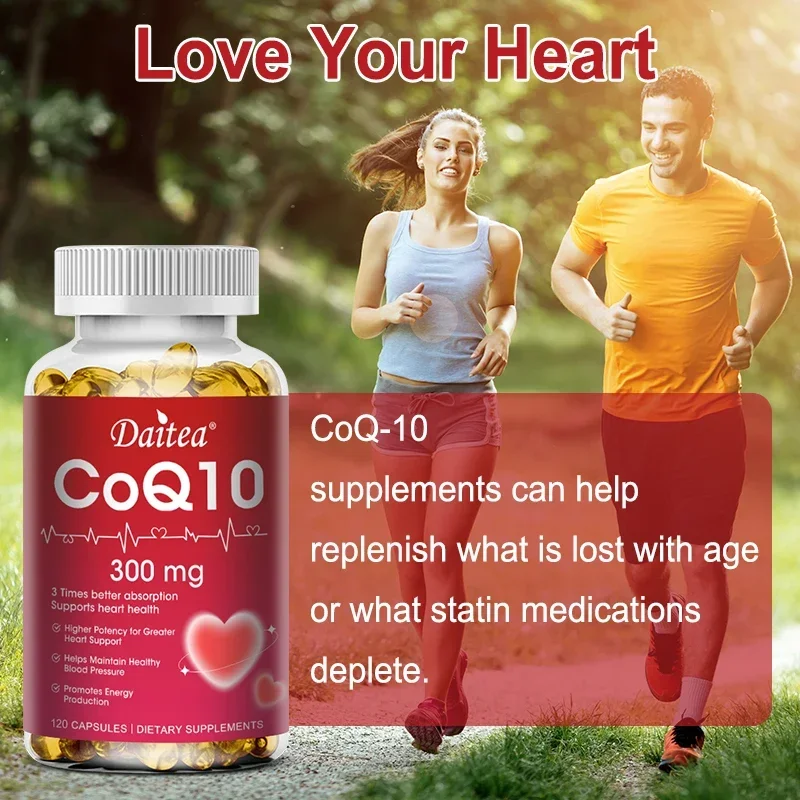 CoQ10 300mg Super 3 Times Absorption Rate, Antioxidant, Beneficial for Heart Health & Energy Production, Coenzyme Q10 Supplement