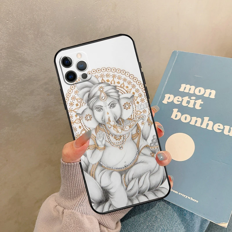 Ganesh Elephant God Phone Case For iPhone 11 12 13 14 15 16 Pro Max Back Cover For iPhone X XS Max XR Plus