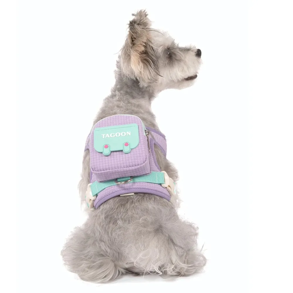 Verstellbares Hunde-Rucksackgeschirr mit reflektierendem Streifen, kariertes Haustier-Laufgeschirr, atmungsaktive Welpen-Brustweste – Detail 8