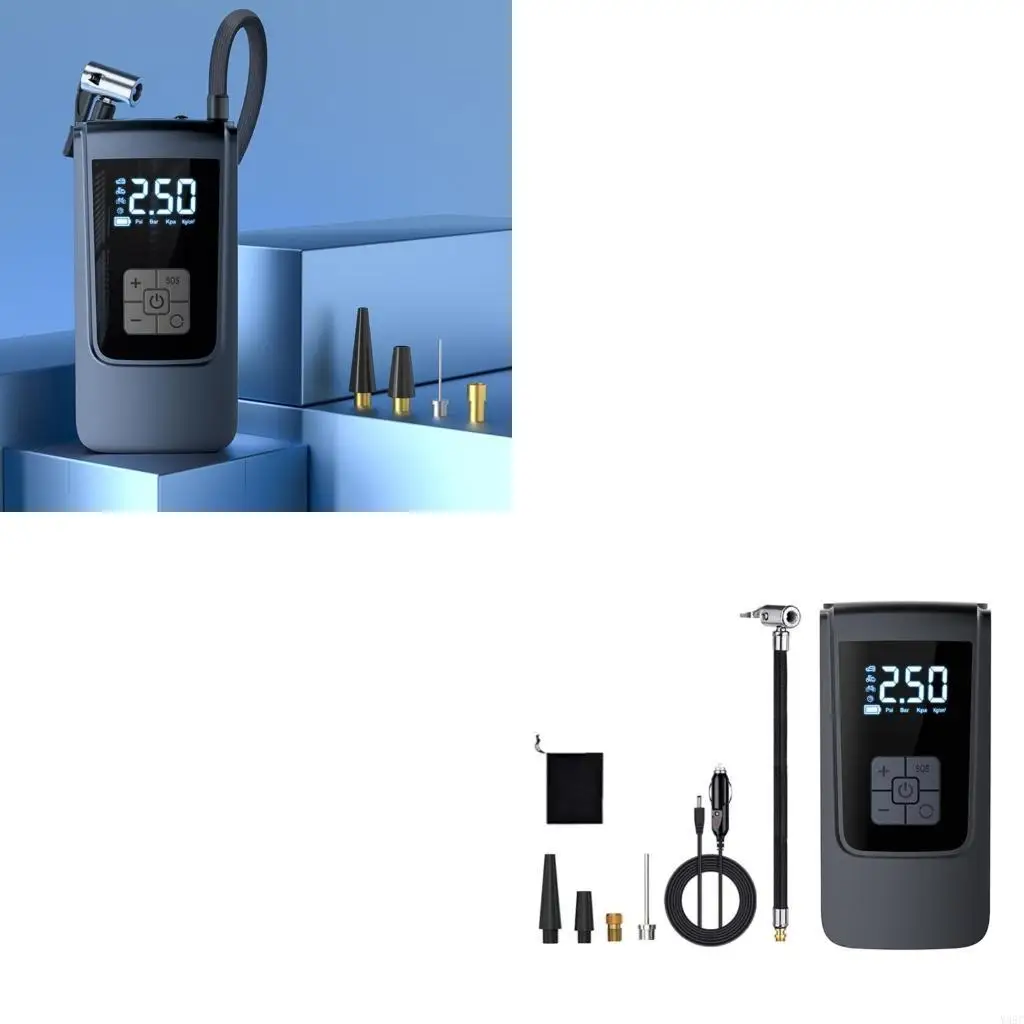 

Автомобильный воздушный компрессор Электрический насос шин для мотоциклевых велосипедов 150 фунтов на квадратный дюйм