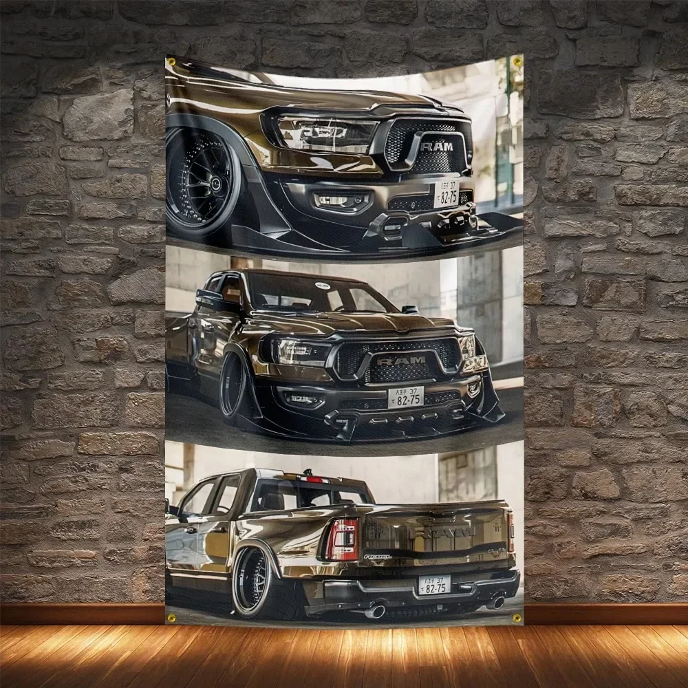 

Флаг грузовика Lowrider, полиэстер, цифровая печать, баннер для классических автомобилей