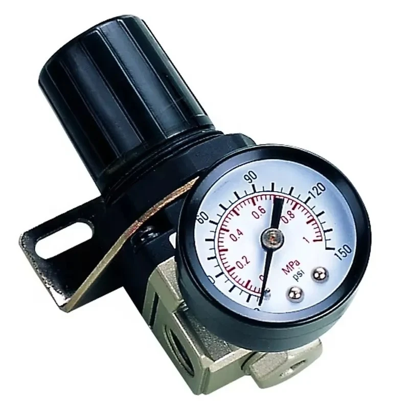 1/4 Inch Air Pressure Regulator Valve Pneumatic Filter Regulator Lubricator Combo for Industrial Automation Tools Accessories