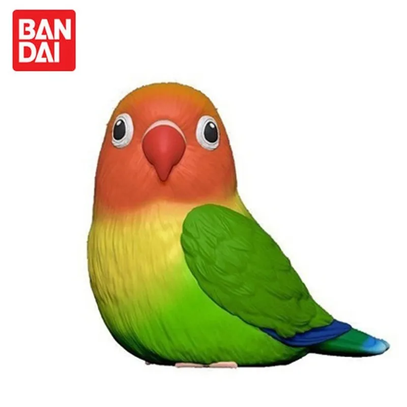 Kawaii Figure Bandai Handheld Little Cute Friend Bird Ornament Owl Parrot Crow Emerald Bird Pearl Box Egg Handmade Gift Toys