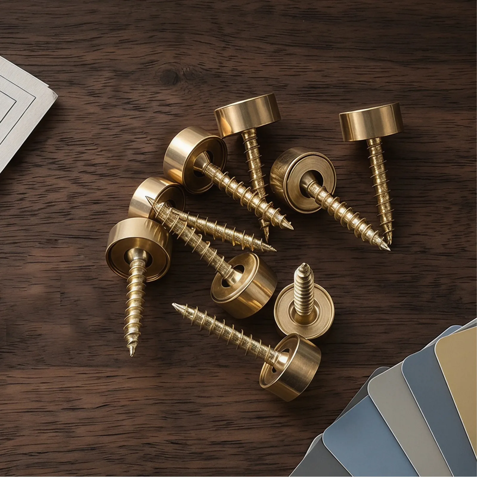 16Pcs Brass Decorative Screw C - Furniture Hardware Fixing Screws ulasan dan harga