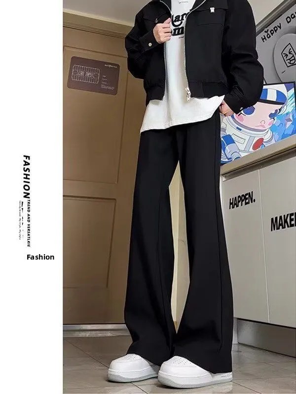 

Брюки Cleanfit High Street American Style Casual, черные, прямые, слегка расклешенные, летние, из полиэстера