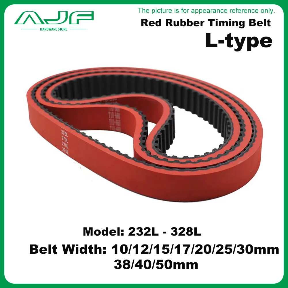 Customized Customized L-type 232L -328L Red Rubber Coating Traction Synchronous Belt Packaging Machine Film Pulling