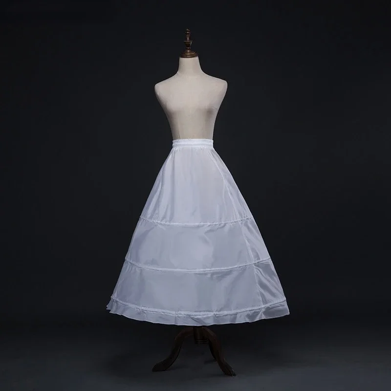 In Stock  Hot Sale 3 Hoop Ball Gown Bone Full Crinoline Petticoats for Wedding Dress Wedding Skirt Accessories Slip