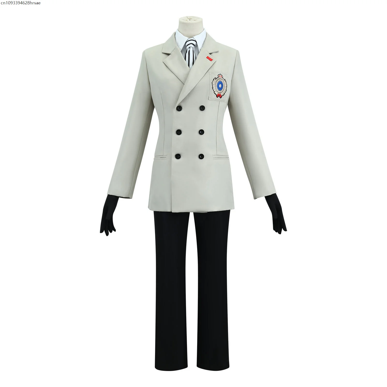 أنيمي تأثيري حلي الباروكات زي مدرسي البدلة معطف التعادل مع قفازات حفلة الهالوين الزي 2025