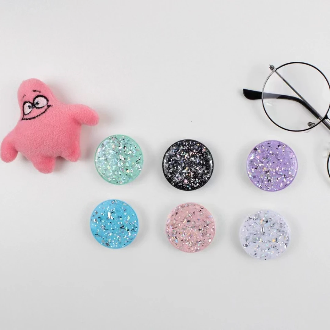 Круглый блестящий держатель для телефона, кольцевой держатель, универсальный держатель для мобильного телефона, подходит для всех держателей мобильных телефонов