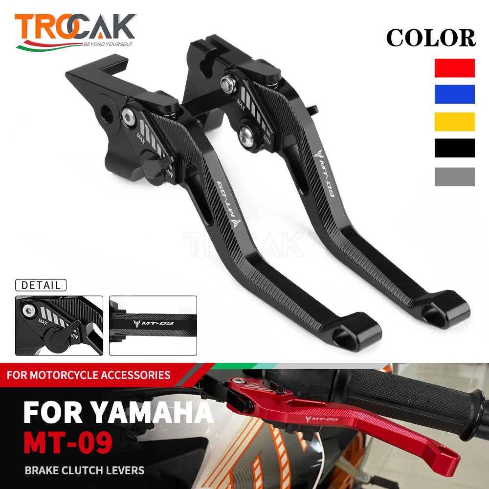 High Quality Short levers For Yamaha mt09 fz09 MT-09 MT09 2014-2020 2019 2018 2017 Motorcycle Accessories Brake Clutch Levers