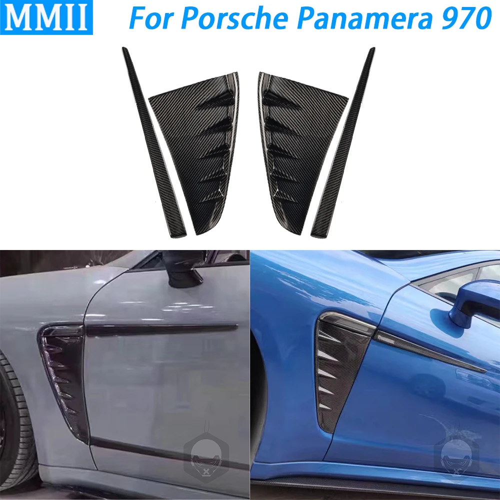 

For Porsche Panamera 970 2010-2016 Real Carbon Fiber Side Fender Vent Cover Decorative Car Decoration Retrofitting Accessories