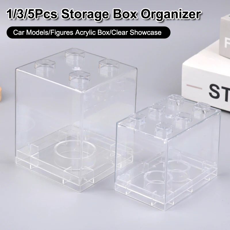 1Pcs Auto Modelle Lagerung Box Figuren Display Boxen Acryl Box Staubdicht Schutz Vitrine Sammlerstücke Display Box