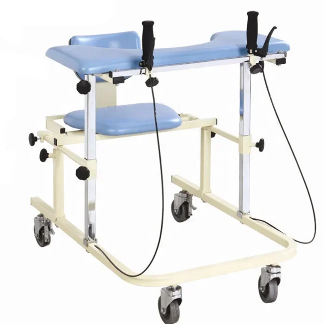 Manufacturer of Rehabilitation cane Walking Medical Folding Walking Frame Walker with Seat and Footrest