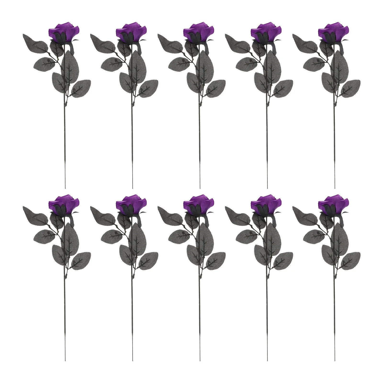 

10Pcs Halloween Rose with Skull Artificial Rose Adornment for Party Decor Spooky Home Store Window Display Idea