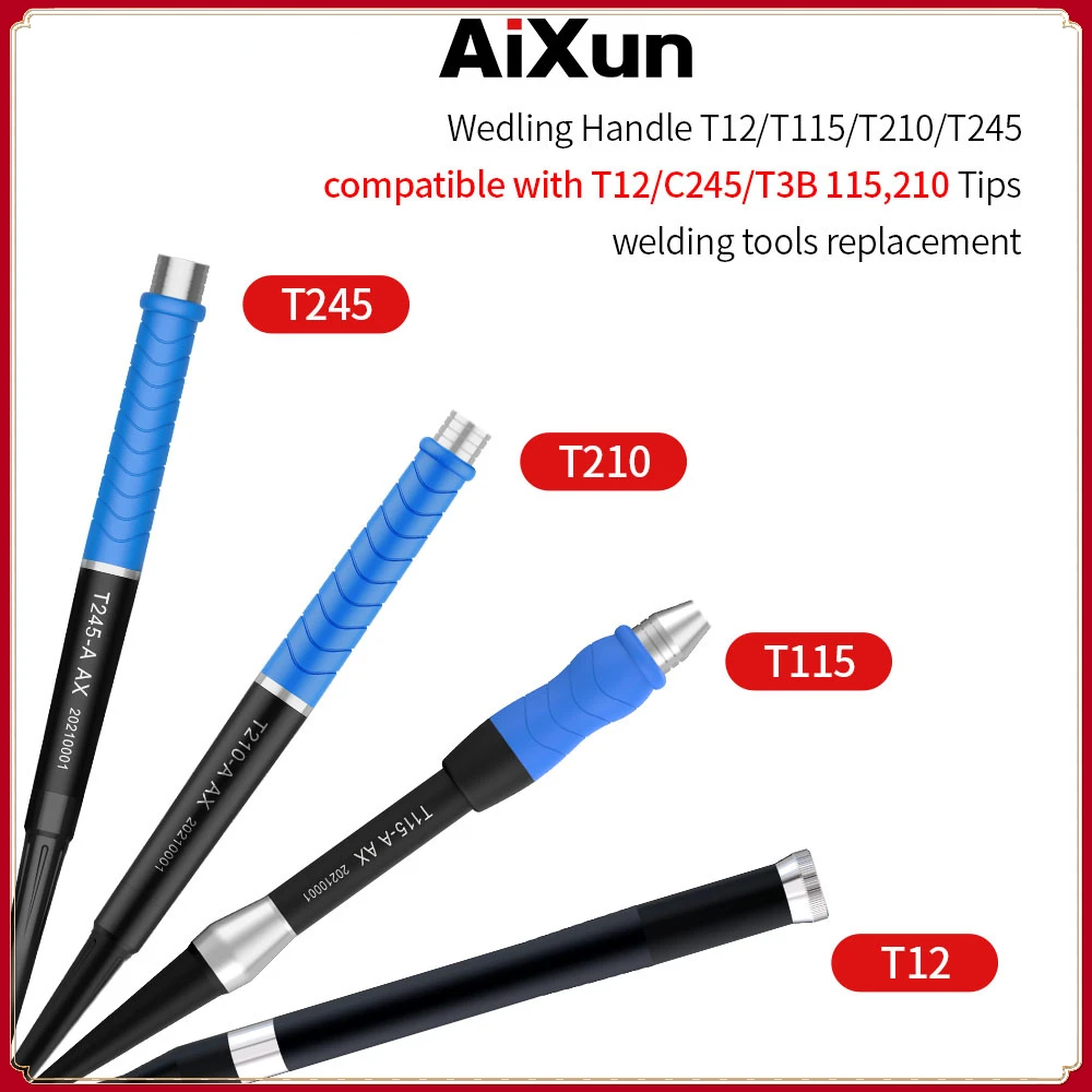 AiXun Solder Handle For T3A T3B T420D Soldering Station Welding Iron Kit T12 T245 936 T210 T115 Station Handle