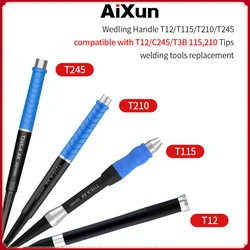 AiXun Solder Handle For T3A T3B T420D Soldering Station Welding Iron Kit T12 T245 936 T210 T115 Station Handle