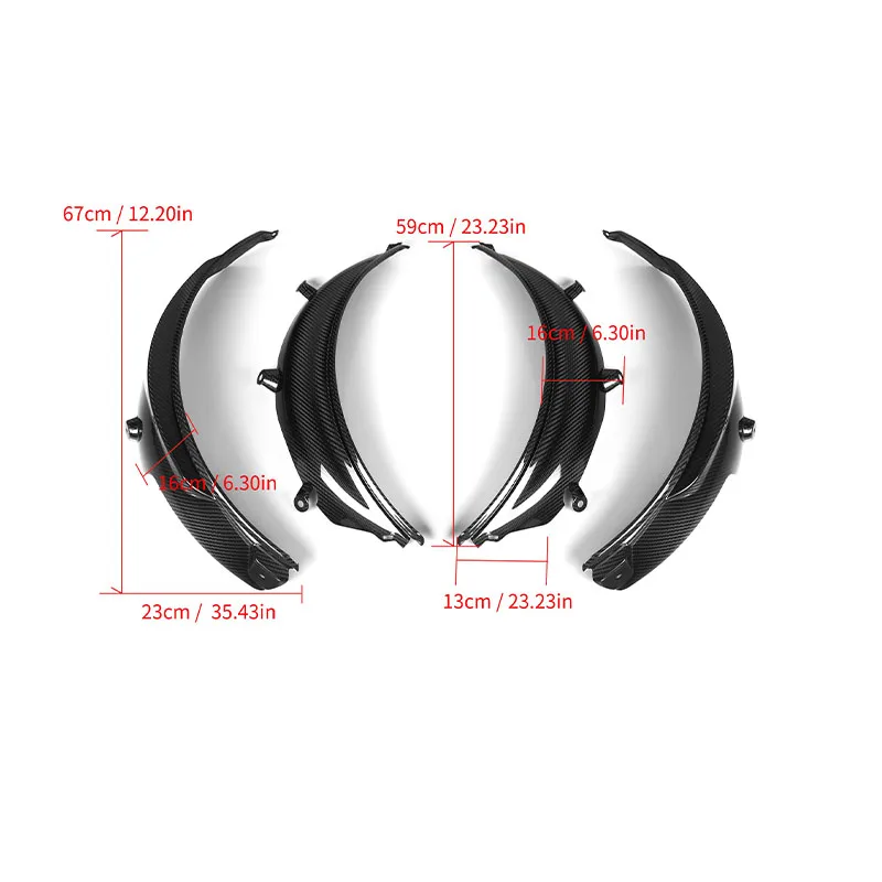 4 pz A Secco In Fibra di Carbonio Anteriore/Posteriore Paraurti Laterale Parafango Trim Copertura Stile OEM Spats Laterali Arco Ruota Trim Per BMW