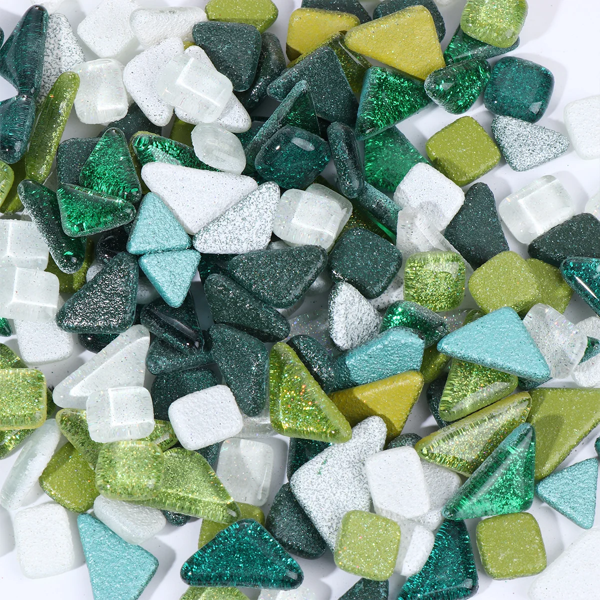 

500g Irregular Water Crystal Mosaic Stone Durable Smooth Surface Wear Resistant DIY Craft Decorative Crystal Glass Handmade