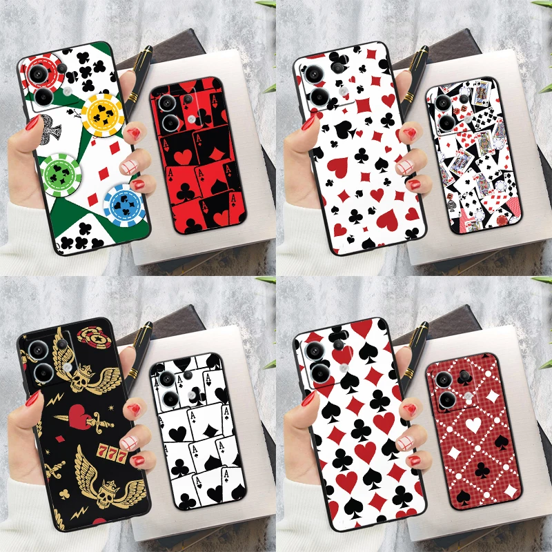 CASINO PLAYING CARDS COLLECTION Case For Xiaomi Redmi Note 14 12 11 9 10 13 Pro 9S 10S 11S 12S Redmi 14C 10C 12C 13C Cover