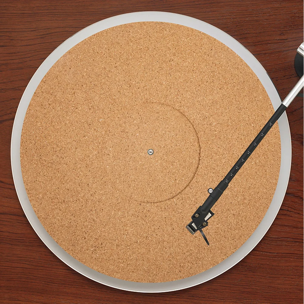3Pcs Cork Table Mat Durable Reliable Recessed Vinyl Record Player Mat Slipmats for Vinyl Turntable Record Slipmat
