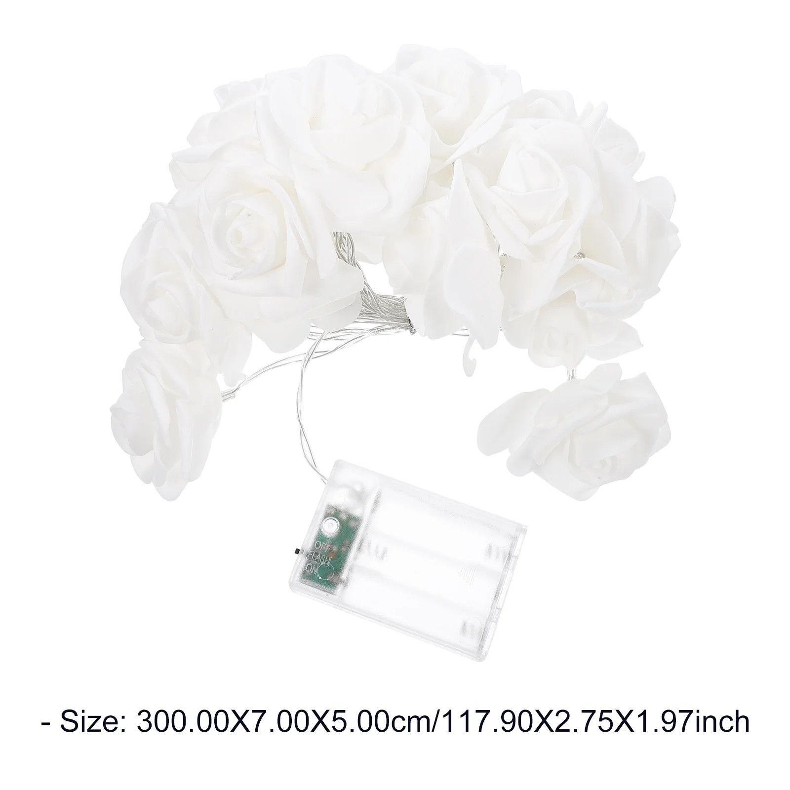 1Pcs Party String Light Rose LED String Lamp Festive Holiday Decor for Door Wall Window Christmas Tree Wedding Event Ambience