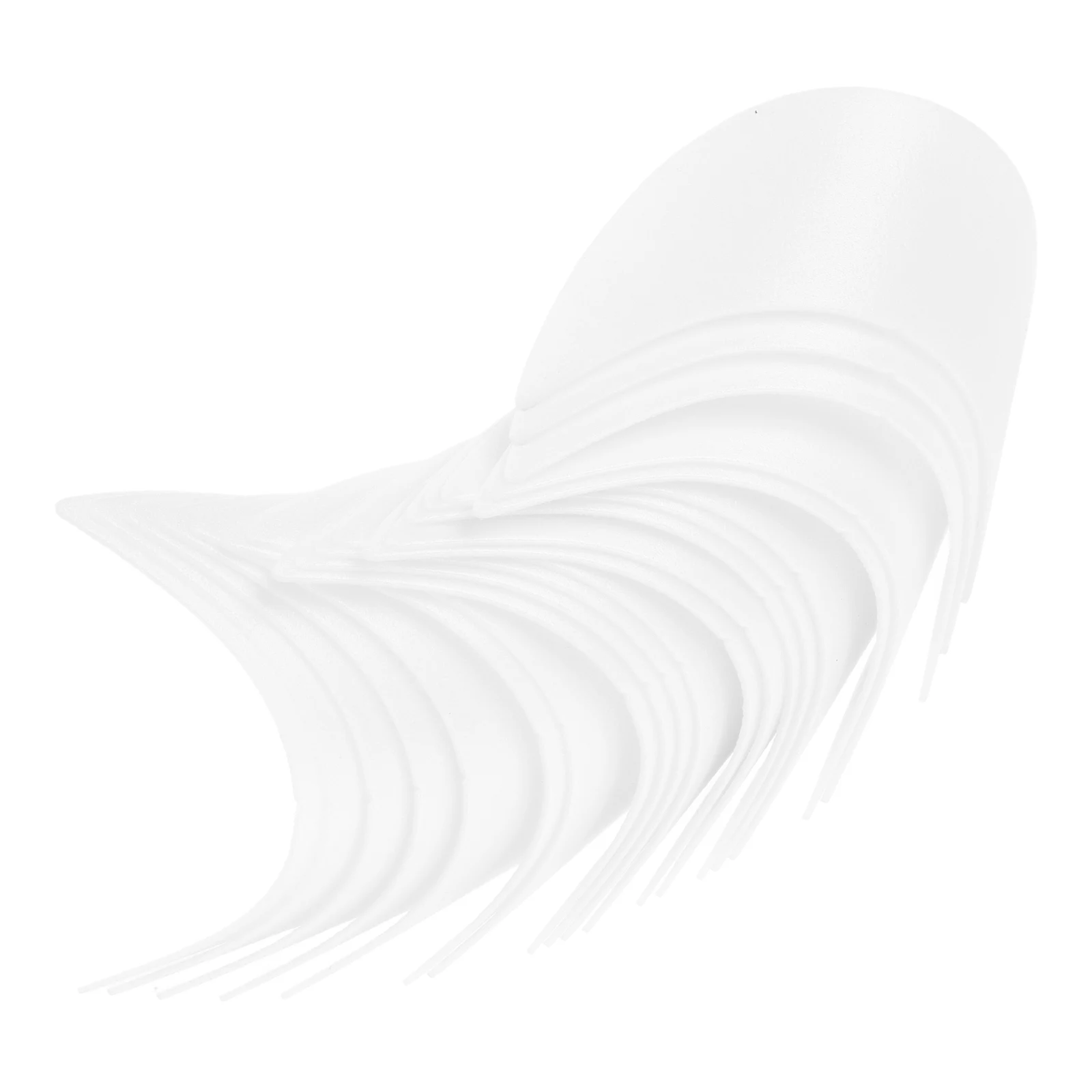 

20pcs Children's Plastic Hat Brim Shaper 15.4x5.2cm White Sun Protection Hat Accessories Baseball Cap Inserts