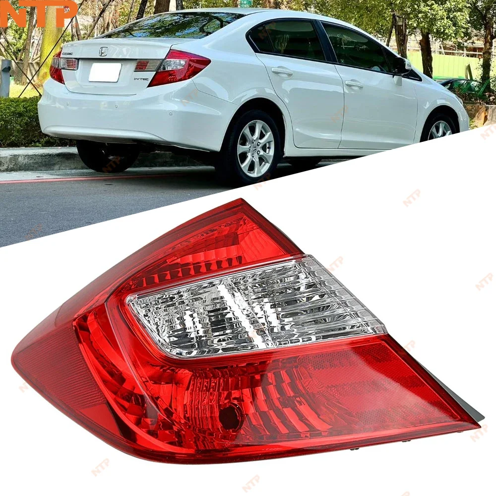 

For Honda Civic 2012-2013 Tail Light Assembly Pair Left+Right LED Rear Brake Turn Signal Lamps Sedan