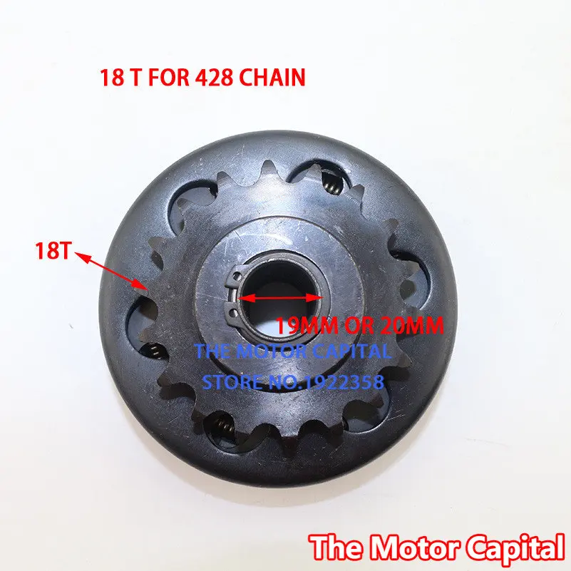 newest 18 Tooth 20mm or 19mm 428 Chain Go kart Centrifugal Clutches for go  clutch 168 Engine