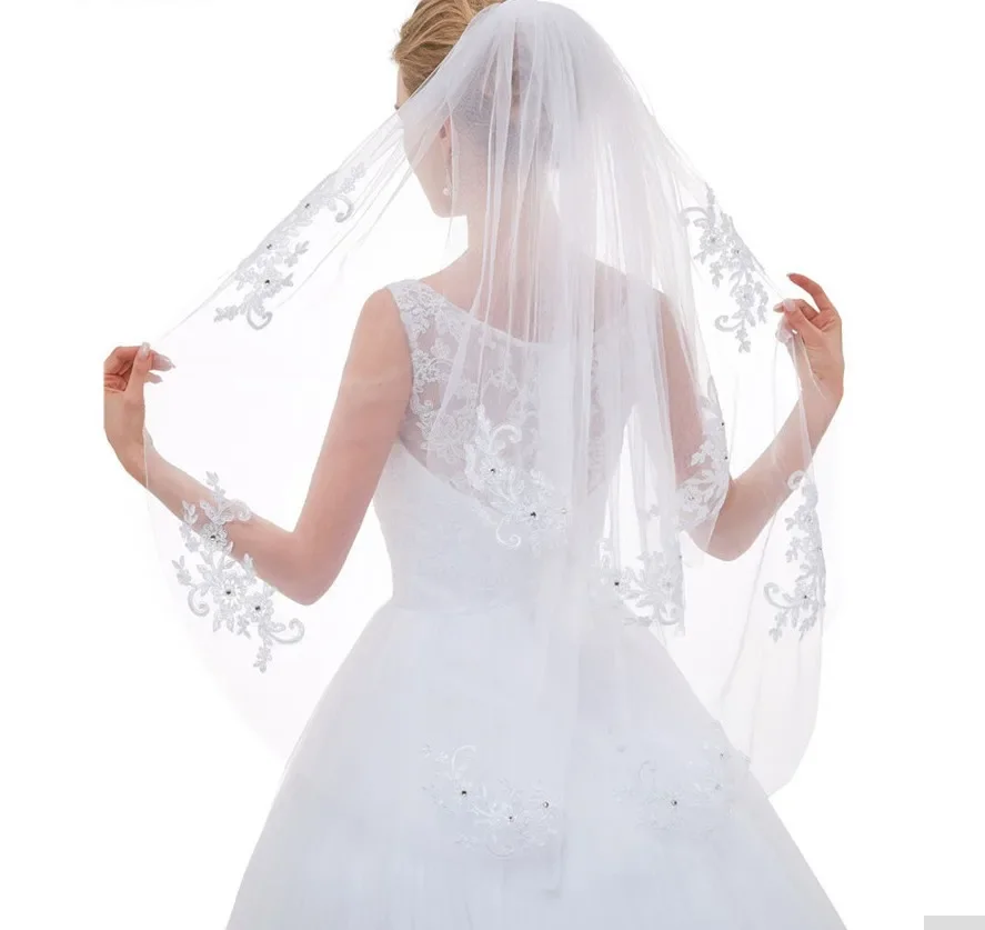 

Soft Tulle 1T VeilBridal Veil Short Bridal Veils White Ivory Wedding 2024