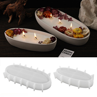 Diy Plaster Cement Plaster Candle Cup Storage Bowl Storage Tray Candle Boat Mirror Silicone Moulds