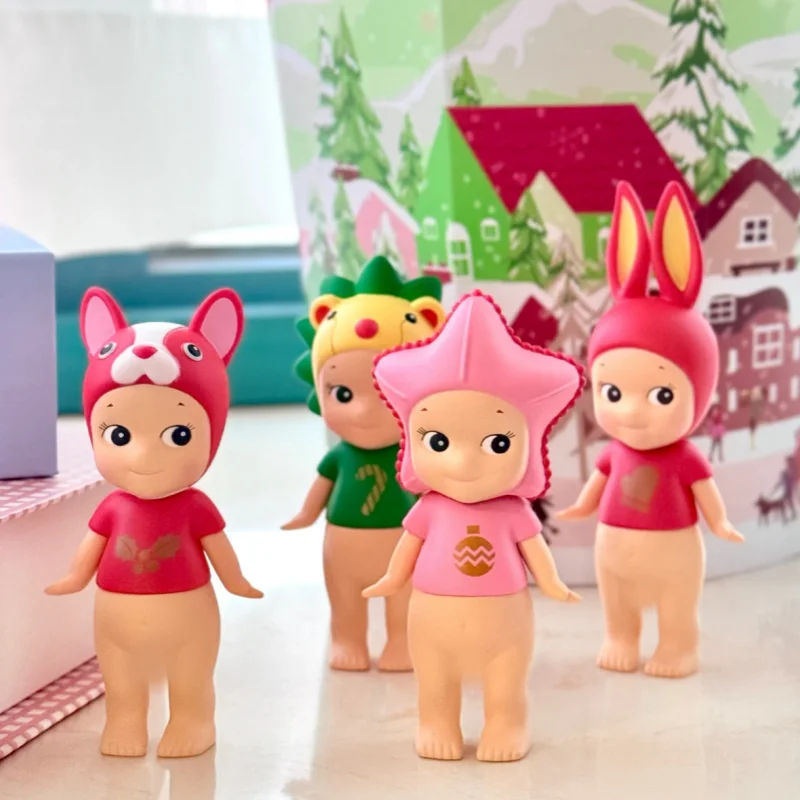 1-12pcs 써니 엔젤스 크리스마스 어드벤트 캘린더 블라인드 박스 애니메이션 피규어 만화 귀여운 장난감 어린이 크리스마스 생일 선물