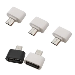 5Pcs Micro OTG USB To USB Type A Female Jack Converter Adapter for Mobile Phone Smartphone Tablets Android Black White