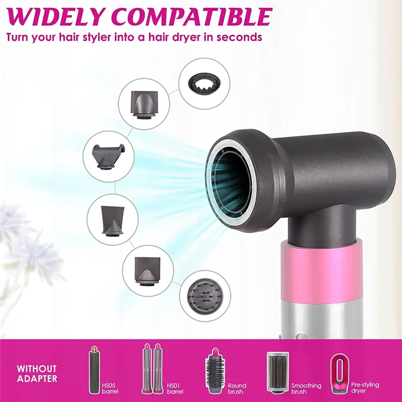 Professional Concentrator and Adapter Kit for Dyson Airwrap Styler, for Curling Iron Converting to Hair Dryer