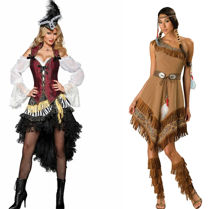 

Sexy Pirate loween Costume Cosplay Outfit Ethnic Dance Witch Game orm Temptation Women's Traditional Chinese Clothing