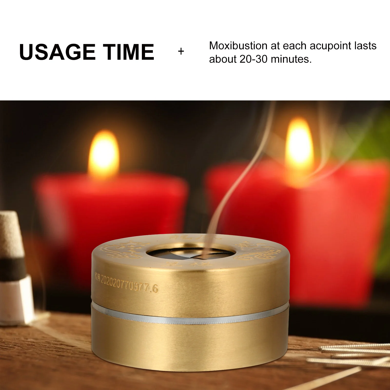 Moxibustion Box Moxa Purifier Stick Holder Smokeless Cover Pot Burning Tool Burner Thermostat Pure Copper