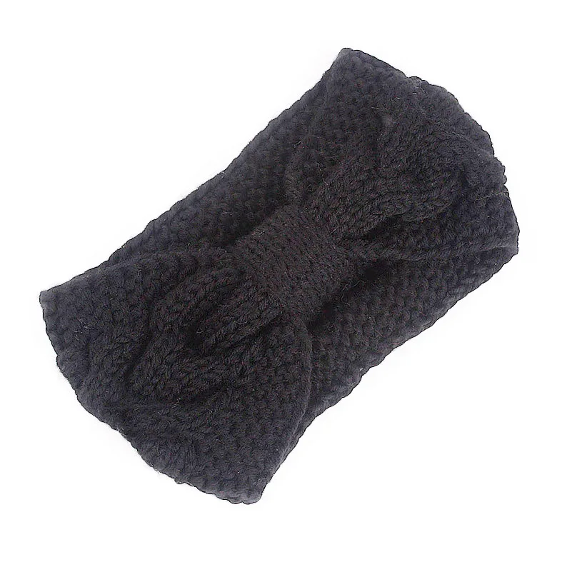 Winter Warm Wool Knitted Knot Headband For Women Autumn Ear Warmer Bow Hair Bands Girls Hair Accessories Headwear Hair Wrap