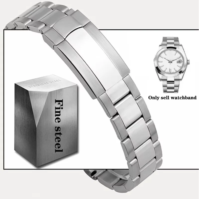 

Watch Band For Rolex Oyster Perpetual Datejust DAYTONA SUBMARINER Luxury Men Watch Strap Stainless 904L Steel Bracelet 20mm