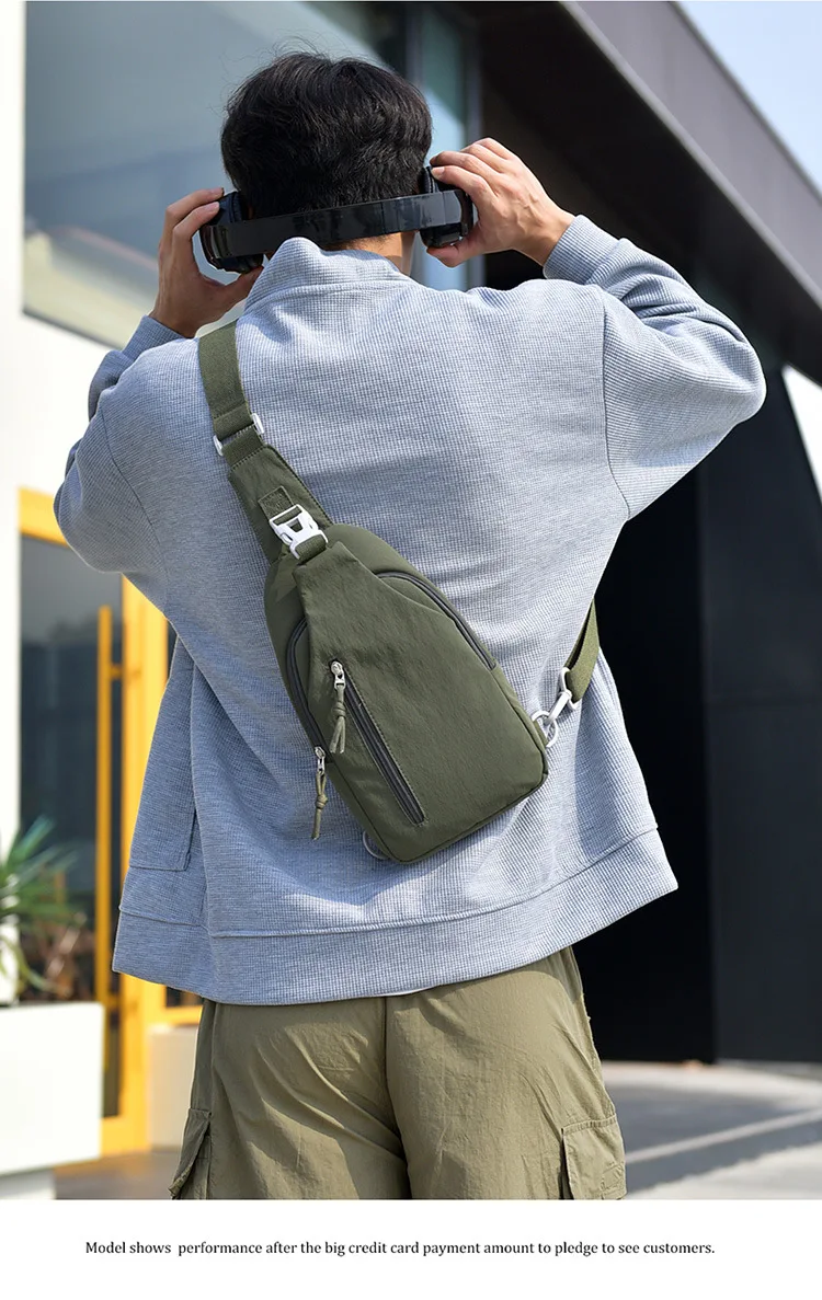 حقيبة صدر نسائية، حقيبة كتف متقاطعة كاجوال بكتف واحد للرجال، حقيبة صدر عصرية مضادة للرذاذ للتنقل والسفر وركوب الدراجات #4