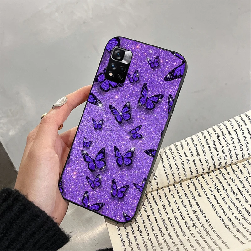

Pink Butterfly Carcasa Funda Phone Case For Xiaomi Redmi note 14 Pro 14 13 12 11 10 Pro 14S 12S 11S Redmi 14C 13C 10