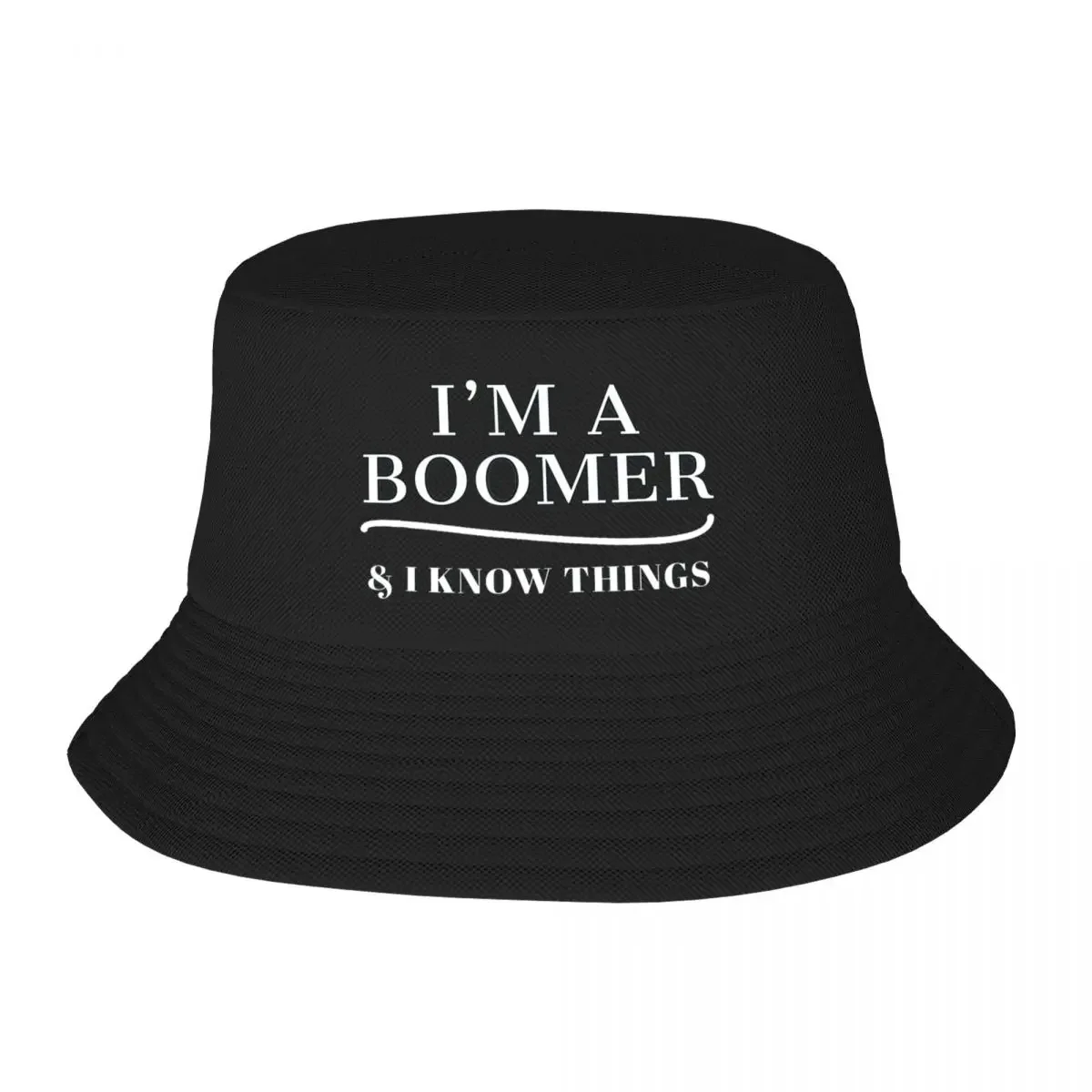 I'm a boomer and I know things Bucket Hat Hip Hop Beach Outing Thermal Visor Luxury Man Hat Caps For Women Men's