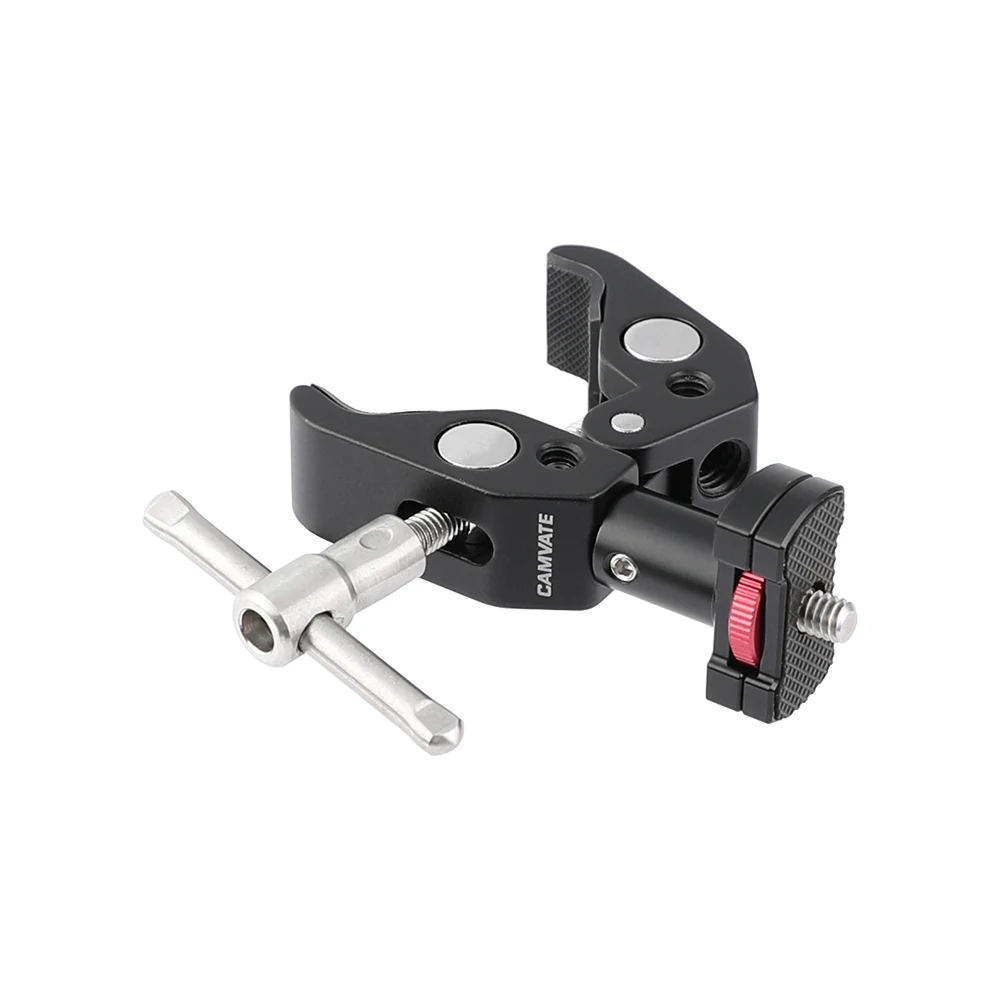 Hdrig multi-função super crab clamp com 1/4 "& 3/8" threads + mini suporte com 1/4 "thumbscrew