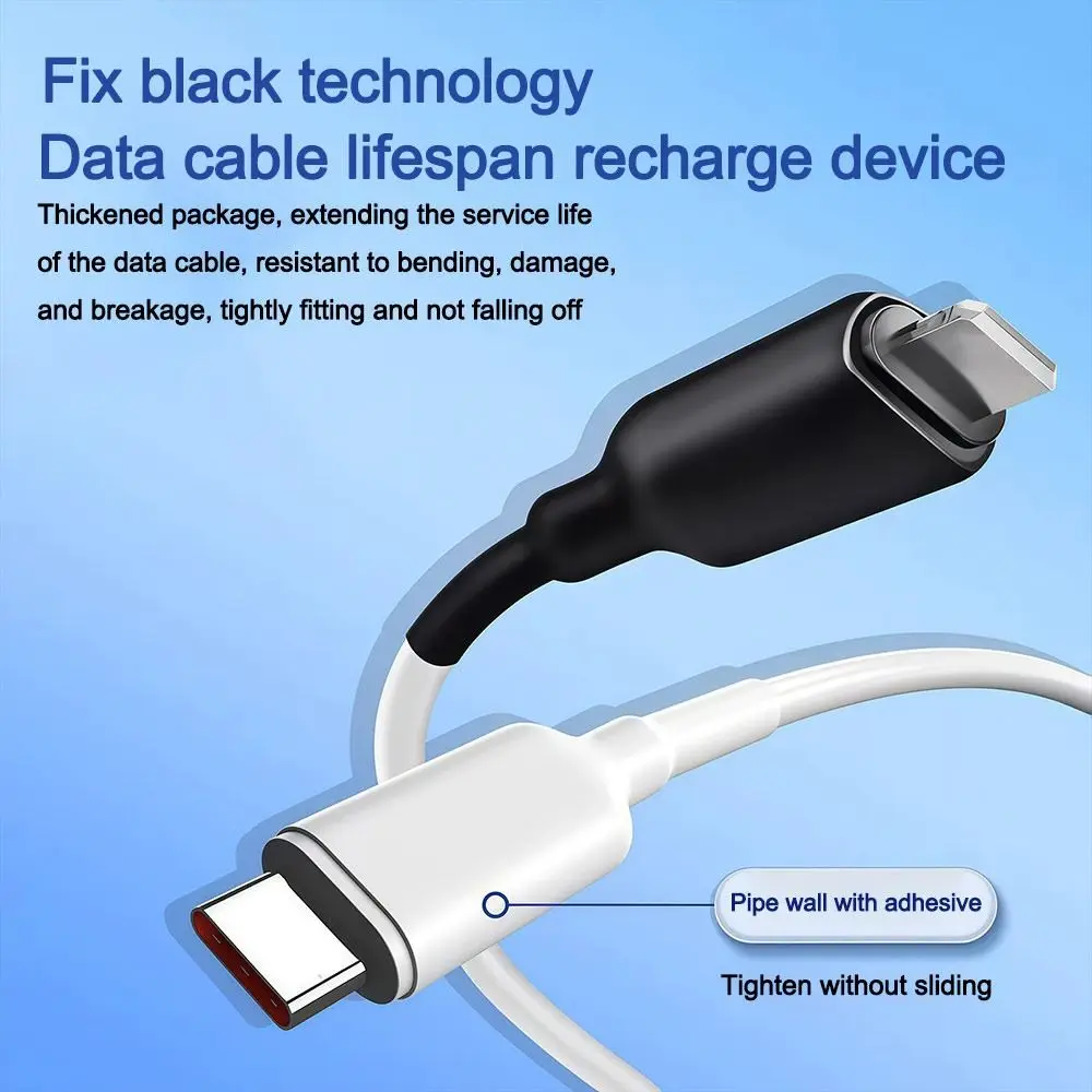 10Pcs Waterproof Charging Cable Sleeve USB Cable Protector Wear Resistant Heat Shrink Tubing Flexible Cable Repair Tube