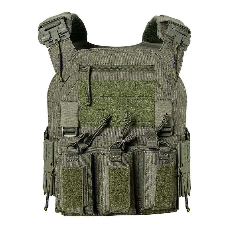 Wear-resistant quick-release laser-cut molle system outdoor hunting training tactical vest made of nylon material