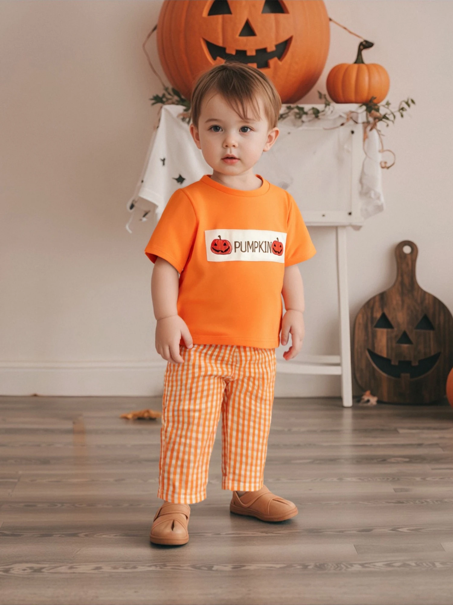 

Очаровательный комплект из топа с длинными рукавами и брюк с принтом медведя для мальчиков и девочек, комплект из двух предметов для малышей