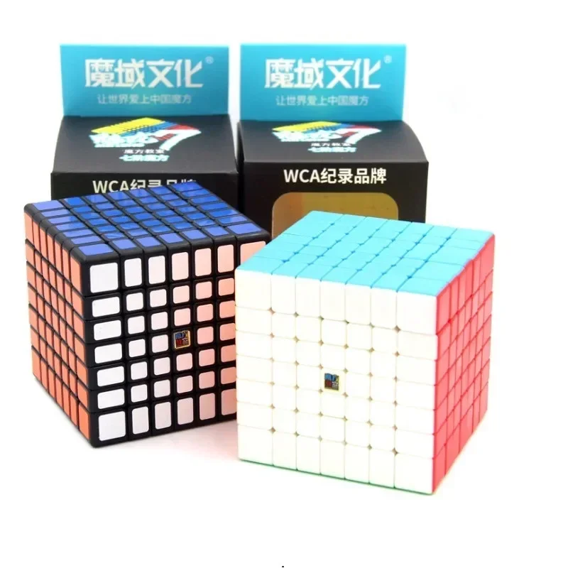 [SomeCube] Moyu MeiLong7 7x7 StickerlessS Peed Cube Meilong 7x7x7 Black Puzzle Magic Cube Professional Educational Toys