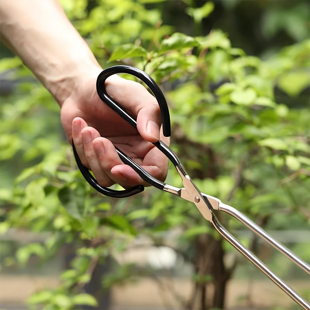 1pc BBQ Charcoal Tongs, Long And Heat-Resistant Barbecue Carbon… — view 5