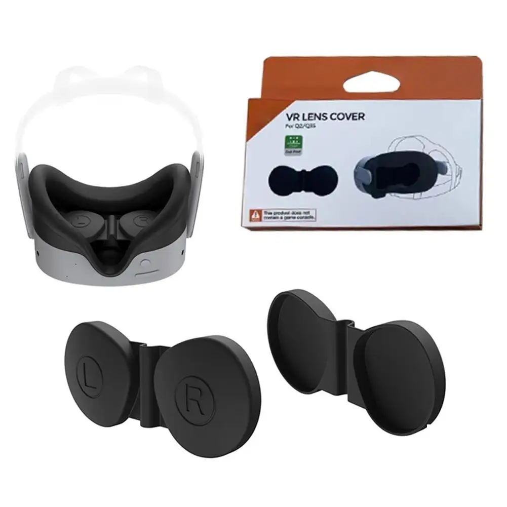 For Meta Quest 3S VR Glasses Silicone Protective Cover Dust Protection Lens Cover